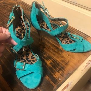 Teal Jessica Simpson heels